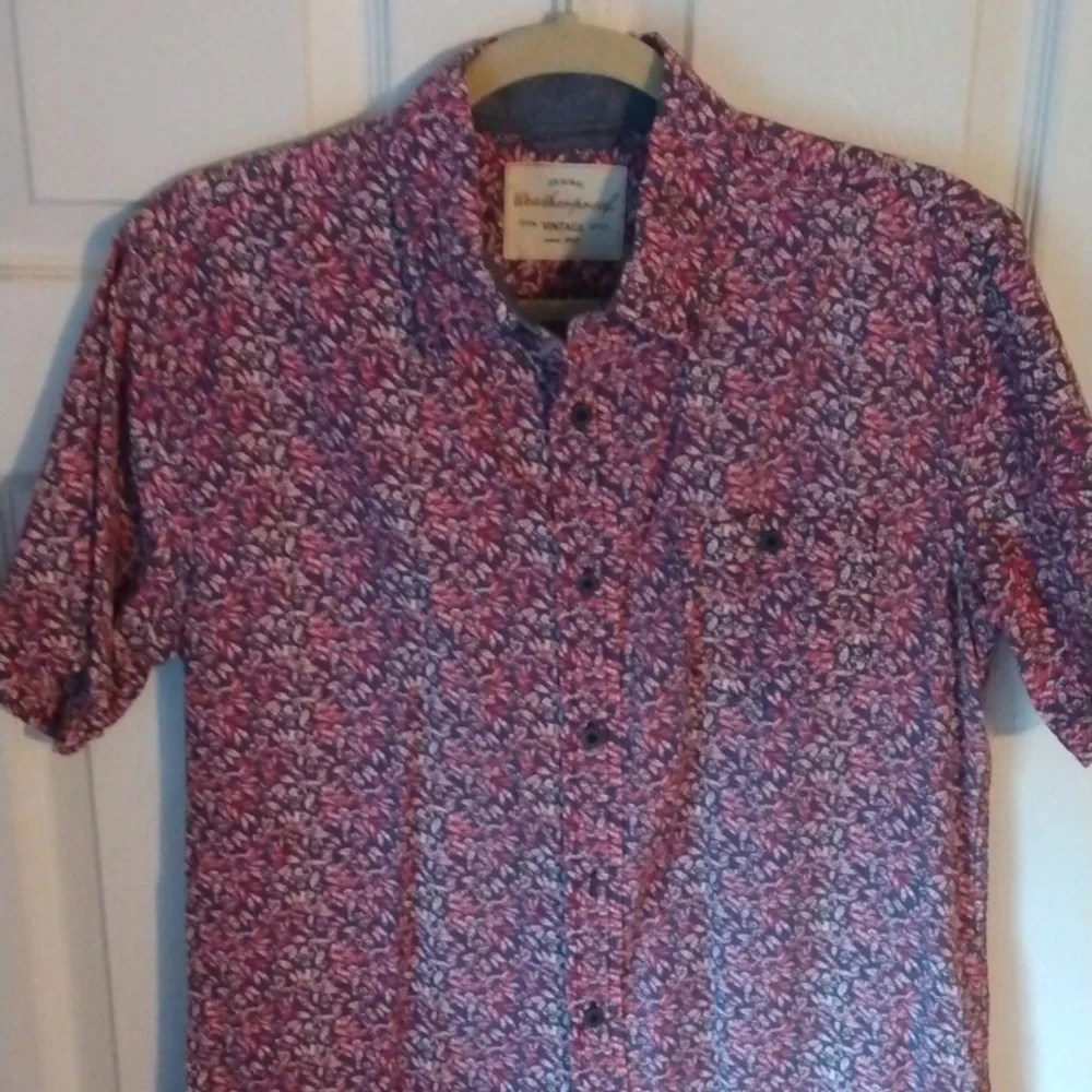 Weatherproof Men's Vintage Floral Print SS Shirt Size Small - Picture 3 of 10